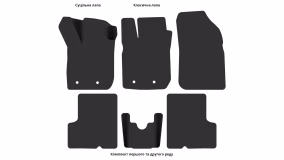 Interior mats for the Renault Duster 2010-2015 I generation EU Crossover pre-restyling AWD - Фото 2