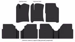 Interior mats for the Renault Scenic 1999-2003 I generation EU Minivan restyling - Фото 4