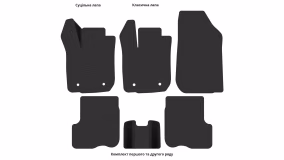 Interior mats for the Renault Logan MCV 2012-2016 II generation EU Universal pre-restyling 5-seater - Фото 3
