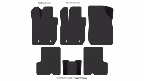 Interior mats for the Renault Logan MCV 2004-2008 I generation EU Universal pre-restyling 7-seater - Фото 7