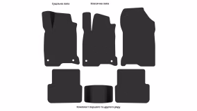 Interior mats for the Renault Laguna T 2007-2015 III generation EU Liftback - Фото 3