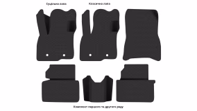 Interior mats for the Renault Duster 2024-… III generation EU Crossover Hybrid - Фото 3