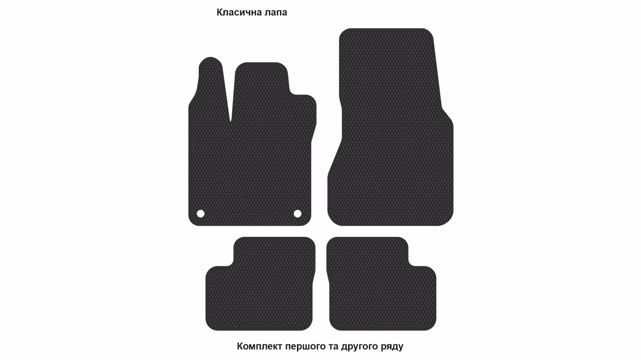 Interior mats for the Renault Twingo 2014-2024 III generation EU Hatchback - Фото 2