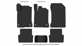 Interior mats for the Renault Laguna T 2007-2015 III generation EU Universal - Фото 3