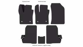 Interior mats for the Renault Dokker 2012-… I generation EU Minivan - Фото 2