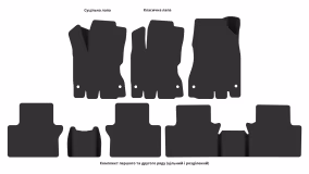 Interior mats for the Renault Koleos HY 2008-2016 I generation EU Crossover - Фото 3