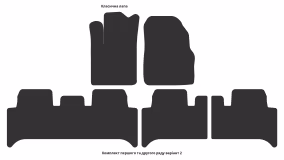 Interior mats for the Renault Scenic 1996-1999 I generation EU Minivan pre-restyling - Фото 3
