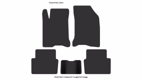 Interior mats for the Renault Laguna G 2000-2007 II generation EU Universal - Фото 3