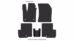 Interior mats for the Renault Lodgy 2012-… I generation EU Minivan 7-seater - Фото 6