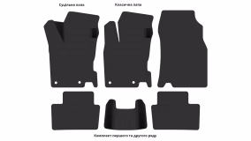 Interior mats for the Renault Kadjar 2015-2022 I generation EU Crossover - Фото 3