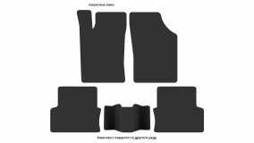 Interior mats for the Renault Laguna B56 1994-2000 I generation EU Liftback 5-door - Фото 3