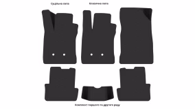 Interior mats for the Renault Clio 2009-2012 III generation EU Hatchback restyling 5-door - Фото 2