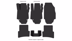 Interior mats for the Renault Kaptur 2016-… I generation RU Crossover - Фото 3