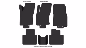 Interior mats for the Renault Koleos HC 2016-2024 II generation EU Crossover - Фото 3