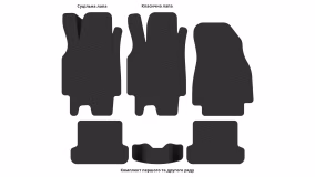 Interior mats for the Renault Megane CC 2002-2009 II generation EU Cabriolet (Coupe) - Фото 4