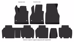 Interior mats for the Renault Kangoo 2008-2013 II generation EU Minivan pre-restyling 5-door 7-seater - Фото 5