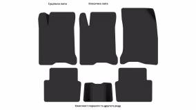 Interior mats for the Renault Laguna G 2001-2007 II generation EU Liftback 5-door - Фото 3
