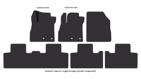 Interior mats for the Renault Scenic 2016-2023 IV generation EU Minivan 5-seater - Фото 3