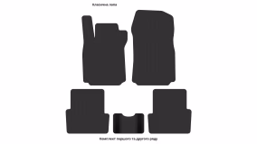 Interior mats for the Renault Grand Modus 2004-2012 I generation EU Minivan Long - Фото 3