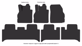 Interior mats for the Renault Grand Scenic 2003-2009 II generation EU Minivan 7-seater - Фото 6