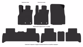 Interior mats for the Renault Scenic 2009-2016 III generation EU Minivan 5-seater - Фото 4
