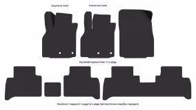 Interior mats for the Renault Scenic 2009-2016 III generation EU Minivan 5-seater - Фото 5