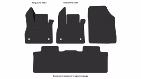Interior mats for the Renault Espace 2014-2023 V generation EU Minivan 5-seater - Фото 3