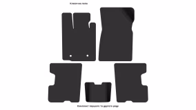 Interior mats for the Renault Logan MCV 2004-2012 I generation EU Universal 5-seater - Фото 4
