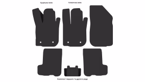 Interior mats for the Renault Sandero (B52) 2012-2020 II generation EU Hatchback - Фото 3