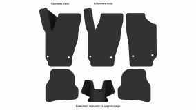 Interior mats for the Seat Ibiza 6J 2012-2017 IV generation EU Hatchback restyling 5-door - Фото 3