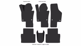 Interior mats for the Seat Alhambra 2015-… II generation EU Minivan restyling 7-seater - Фото 4