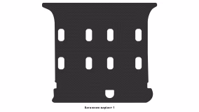Interior mats for the Seat Alhambra 2000-2010 I generation EU Minivan restyling 7-seater - Фото 2