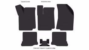 Interior mats for the Seat Córdoba 6K 1993-2002 I generation EU Sedan - Фото 2