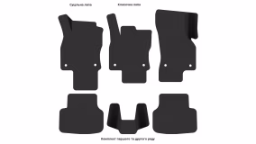 Interior mats for the Skoda Octavia A7 2013-2017 III generation EU Liftback pre-restyling - Фото 2