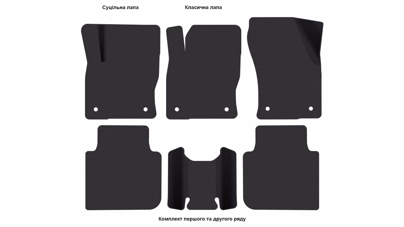 Interior mats for the Skoda Kodiaq 2021-2023 I generation EU Crossover restyling 5-seater - Фото 2
