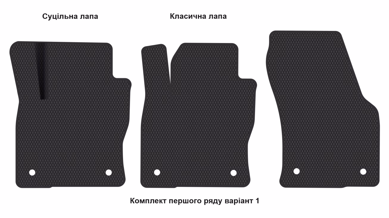 Interior mats for the Skoda Kodiaq 2021-2023 I generation EU Crossover restyling 5-seater - Фото 3