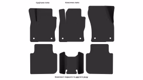 Interior mats for the Skoda Kodiaq 2021-2023 I generation EU Crossover restyling 7-seater - Фото 6