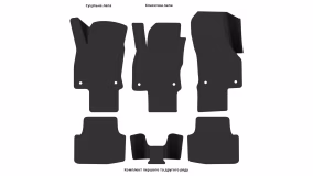 Interior mats for the Skoda Octavia A8 2020-… IV generation EU Universal - Фото 2
