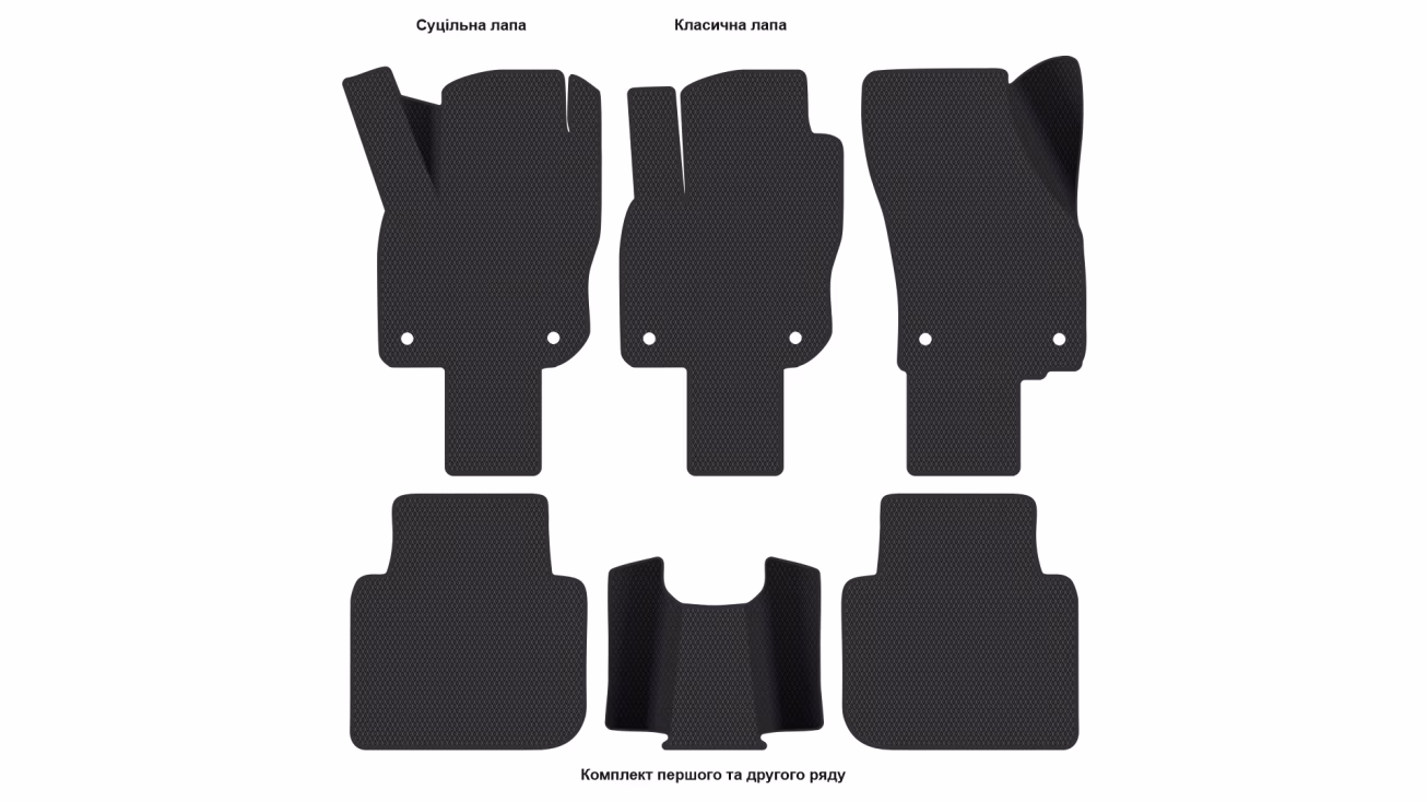 Interior mats for the Skoda Kodiaq 2023-… II generation EU Crossover 5-seater - Фото 2