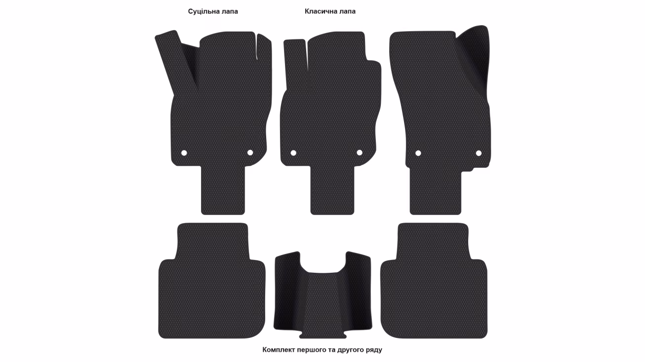 Interior mats for the Skoda Kodiaq 2023-… II generation EU Crossover 7-seater - Фото 2