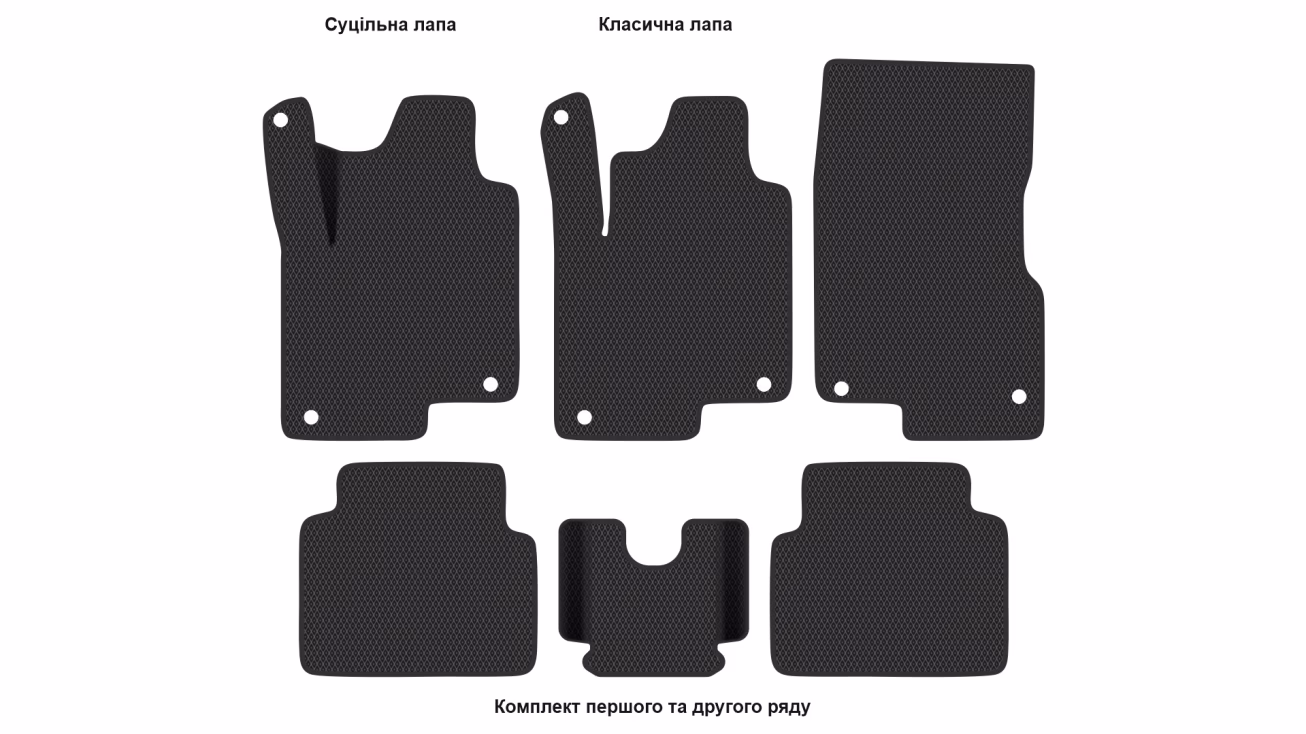 Interior mats for the Smart Forfour 2004-2006 I generation EU Hatchback - Фото 2