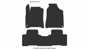 Interior mats for the SsangYong New Actyon 2013-2018 I generation EU Crossover restyling - Фото 2