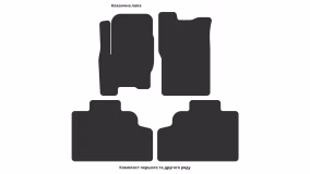 Interior mats for the SsangYong Korando 1997-2006 II generation EU Crossover - Фото 2