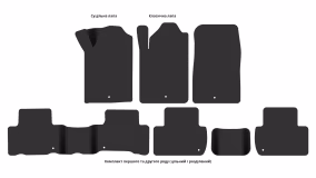 Interior mats for the SsangYong Rexton 2001-2012 I generation EU Crossover - Фото 4