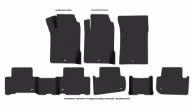 Interior mats for the SsangYong Rexton W 2012-2017 II generation EU Crossover 7-seater - Фото 5