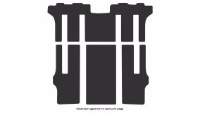 Interior mats for the SsangYong Rodius 2007-2013 I generation EU Minivan restyling 7/9-seater - Фото 3