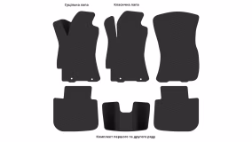 Interior mats for the Subaru Legacy BM 2009-2014 V generation US Sedan - Фото 3