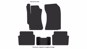 Interior mats for the Subaru Impreza GD 2000-2007 II generation EU Sedan - Фото 3