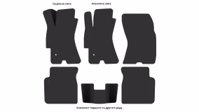 Interior mats for the Subaru Outback BP 2003-2009 III generation EU Universal - Фото 3