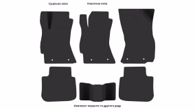 Interior mats for the Subaru Outback BS 2014-2021 V generation US Universal - Фото 6